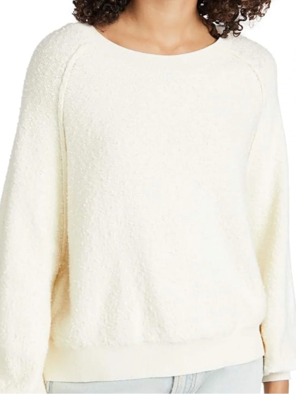 Free People ✨ Found My Friend Cream Bouclé Sweater